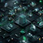 Editorial cybersecurity illustration of exposed AI applications and cloud-native workloads at risk from misconfiguration
