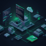Editorial cybersecurity illustration of a PHP Composer supply-chain compromise targeting CI/CD secrets and cloud credentials.