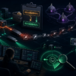 Editorial cybersecurity illustration of a Tor-based crypto clipper spreading through USB shortcuts and stealing clipboard wallet data.