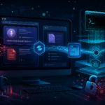 Cyber threat intelligence illustration of macOS malvertising delivering a FlutterShell backdoor through fake desktop applications.
