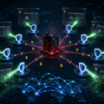 Editorial CTI illustration of Operation Endgame disrupting SocGholish malware infrastructure across compromised websites.