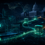 Editorial cybersecurity illustration representing Turla STOCKSTAY WebSocket command-and-control and government espionage activity.