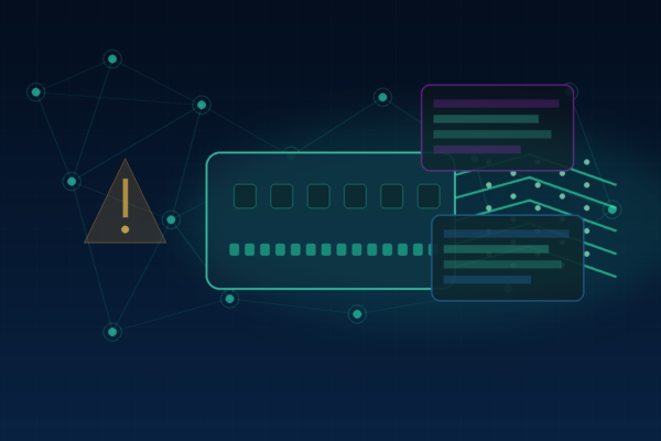 Editorial cyber threat intelligence illustration showing firewall credential theft feeding ransomware operations